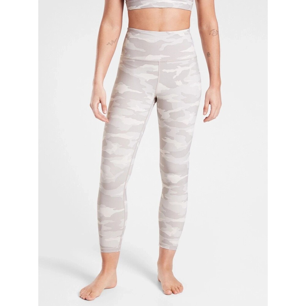 Athleta Elation Camo 7/8 Tight Women's Beige High Rise Leggings Size  XS